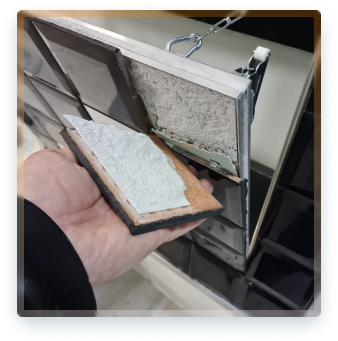 Пример сколотой плитки