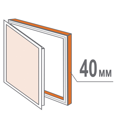 Люк под покраску Мега-Мастер Элит II, 2 створки 800*1300