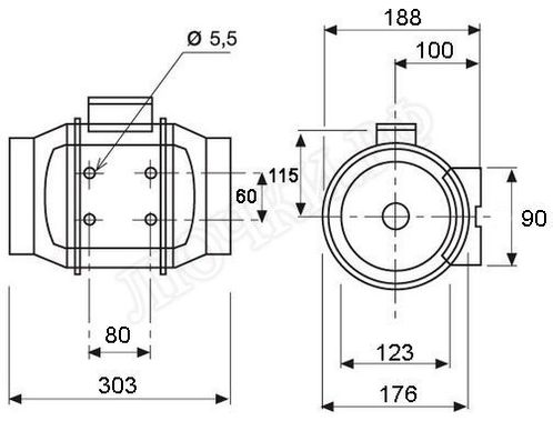 Вентилятор TD350/125 230V 50 Вентилятор TD350/125 230V 50